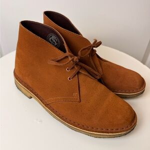 Clarks Originals Charles F Stead Desert Chukka Boots Women’s 8 Brown Suede